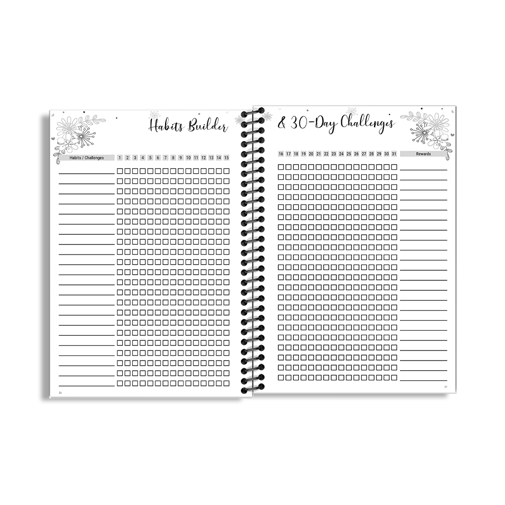 90-Day Fitness Planner and Journal (Blue Vintage) - Image 7