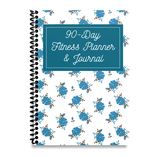 90-Day Fitness Planner and Journal (Blue Vintage)