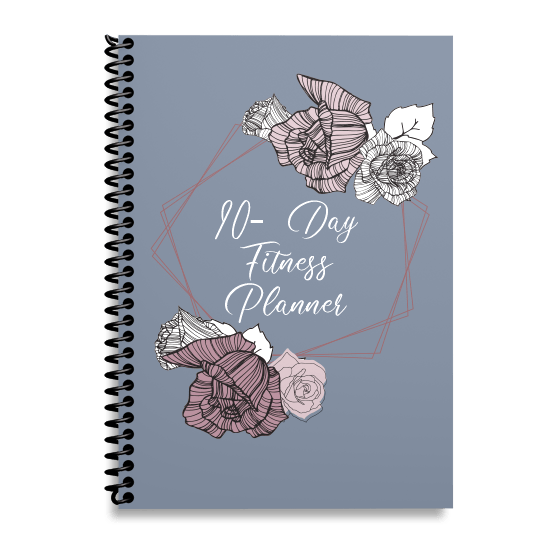 90-Day Fitness Planner and Journal  (Roses)
