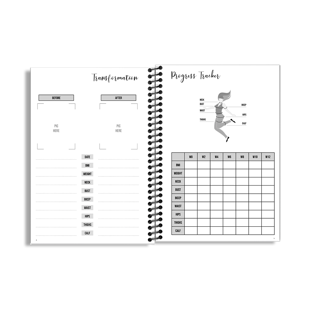 90-Day Fitness Planner and Journal (Pink) - Image 3