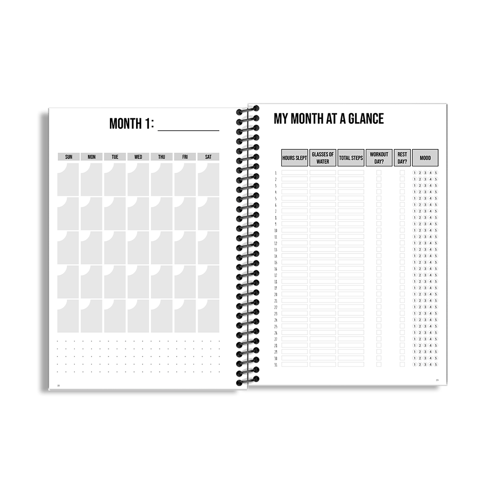 90-Day Fitness Planner and Journal (Navy) - Image 5