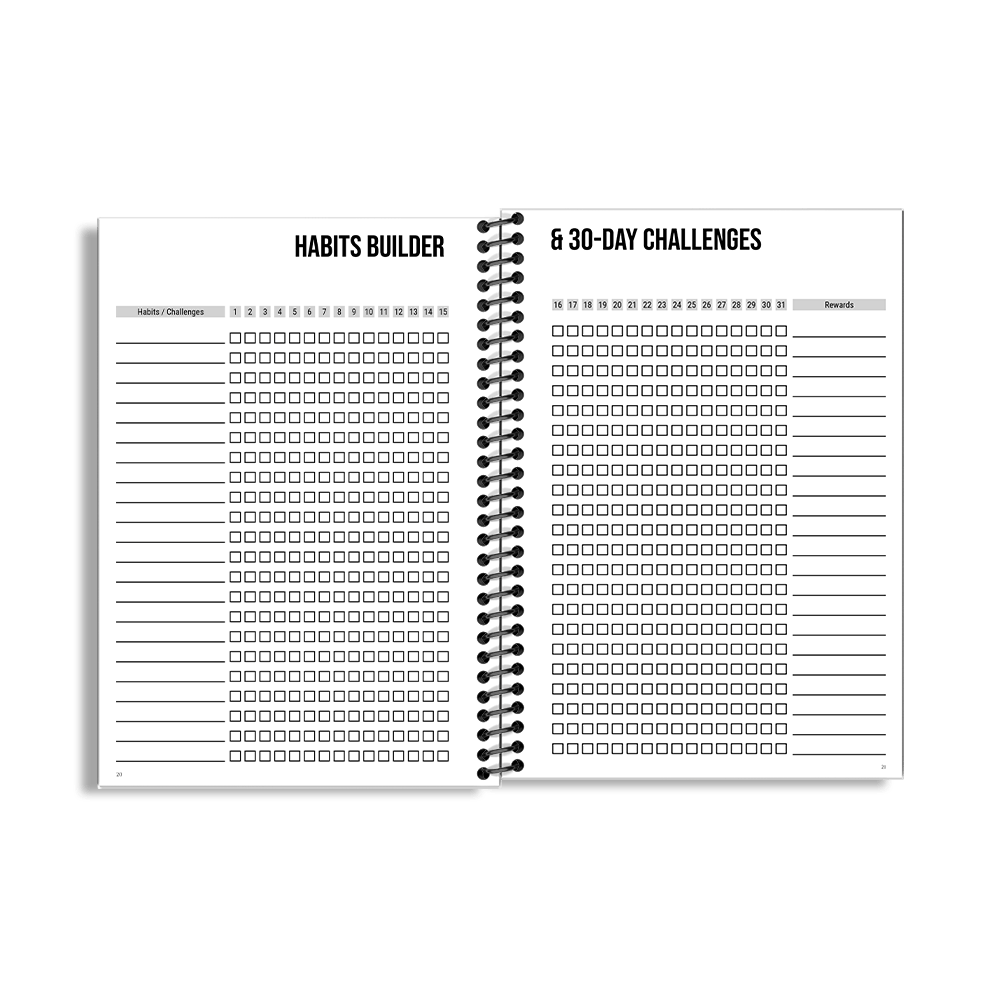 90-Day Fitness Planner and Journal (Navy) - Image 6