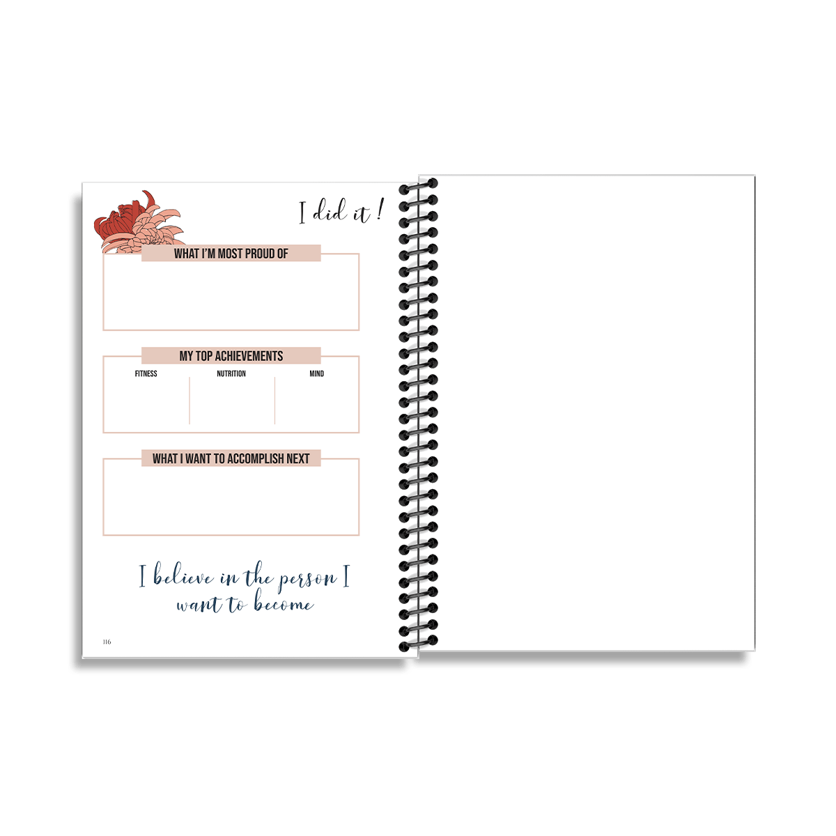 12-Week Fitness Planner and Journal (Chrysanthemum) - Image 7
