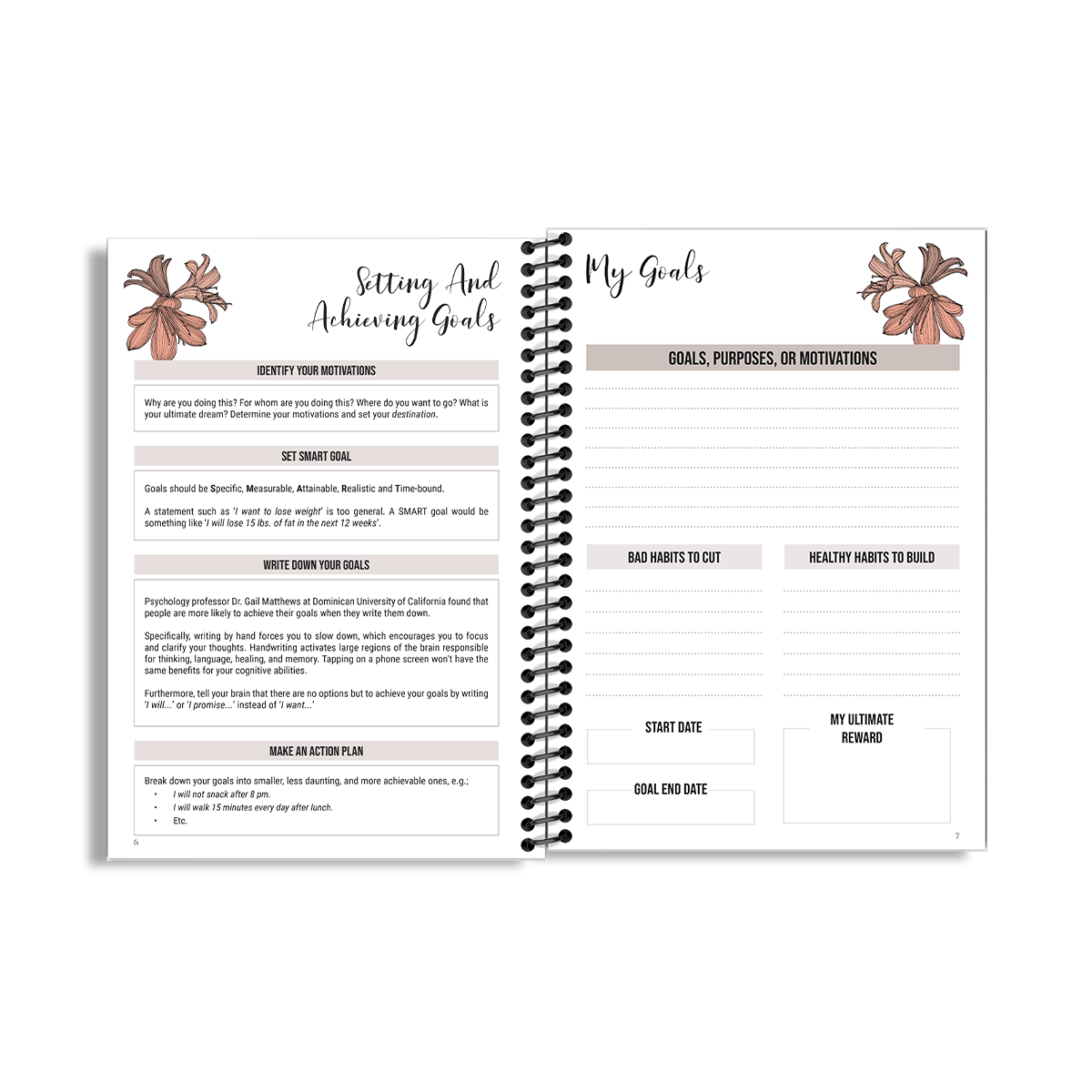 12-Week Fitness Planner and Journal (Clivia) - Image 2