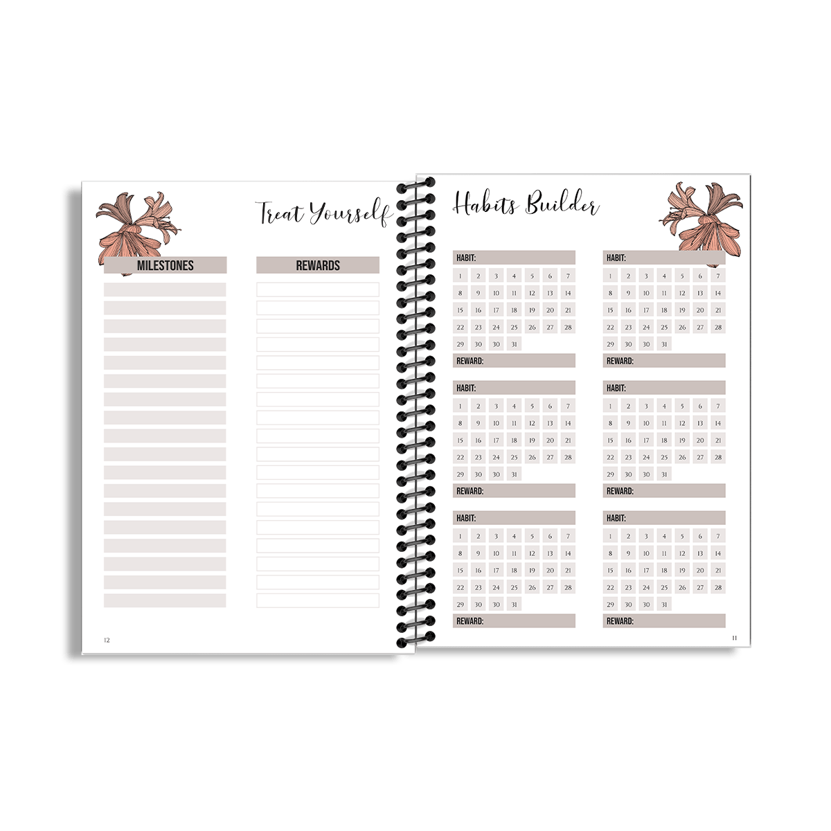 12-Week Fitness Planner and Journal (Clivia) - Image 4
