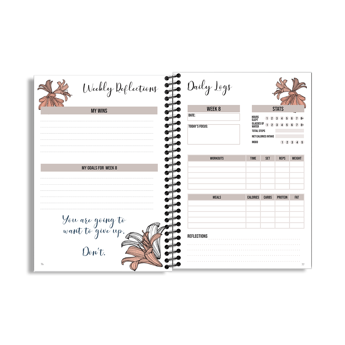 12-Week Fitness Planner and Journal (Clivia) - Image 6