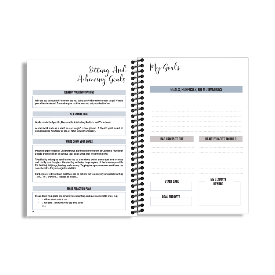 12-Week Fitness Planner and Journal (Blue) - Image 2