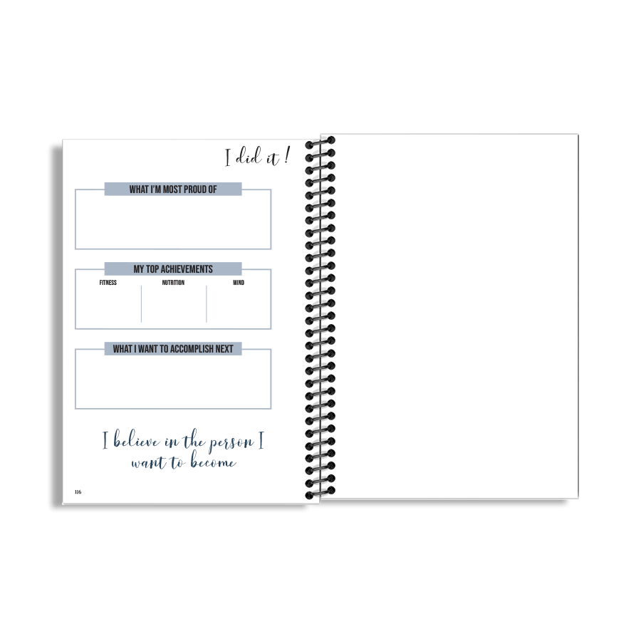 12-Week Fitness Planner and Journal (Blue) - Image 7