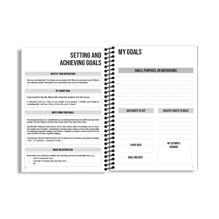 12-Week Fitness Planner and Journal (Black) - Image 2