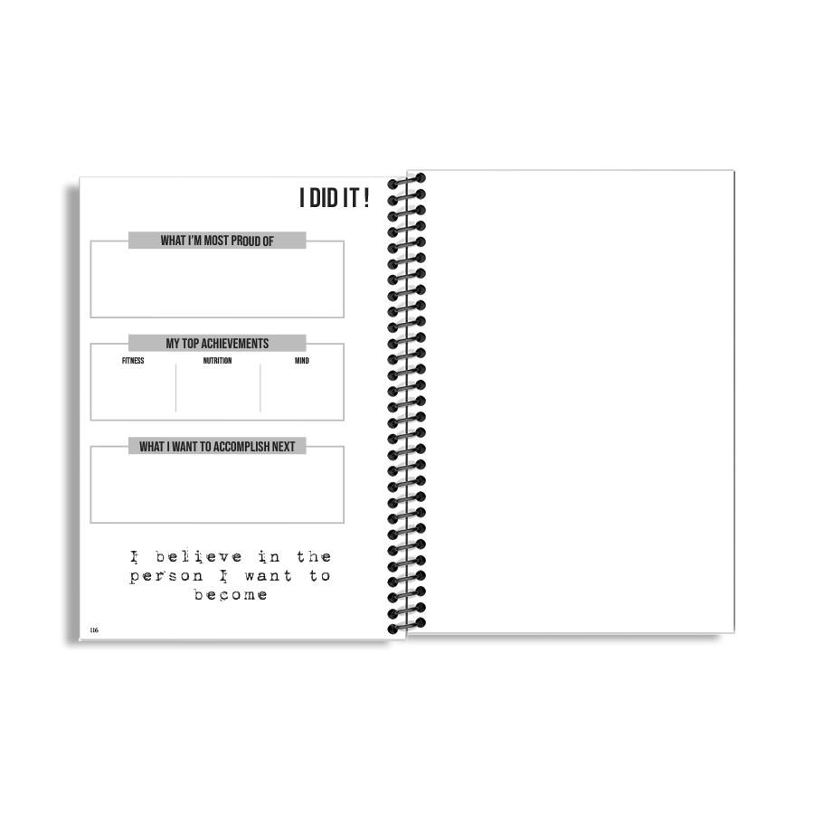 12-Week Fitness Planner and Journal (Black) - Image 7