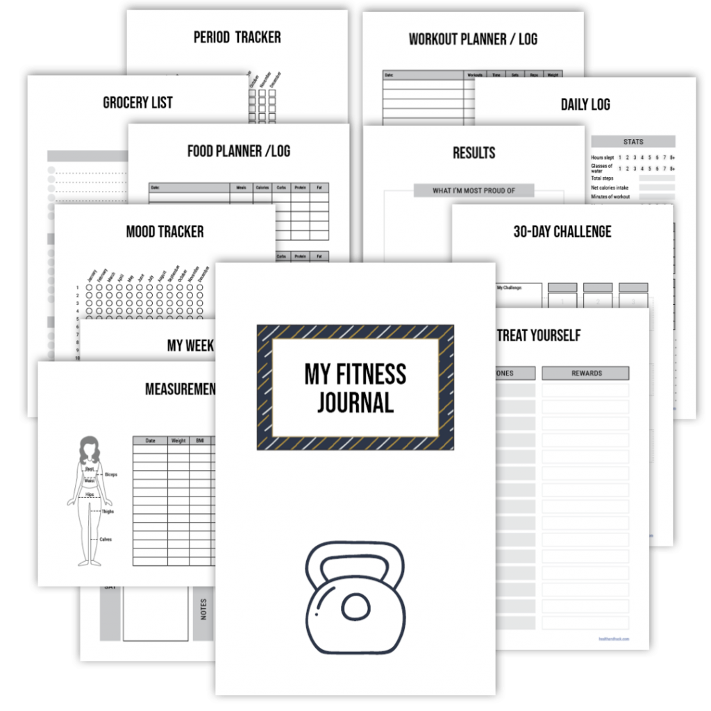 Printable Fitness Planner - Minimalist Design