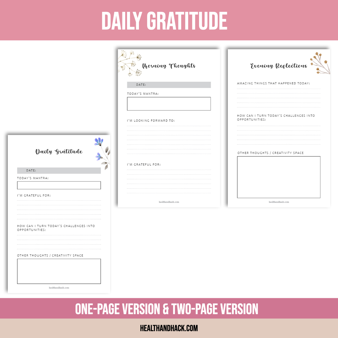 Printable Gratitude Journal - Floral - Image 4