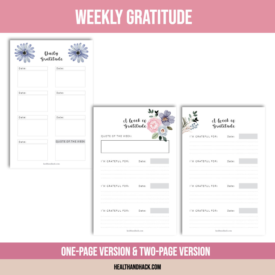 Printable Gratitude Journal - Floral - Image 5
