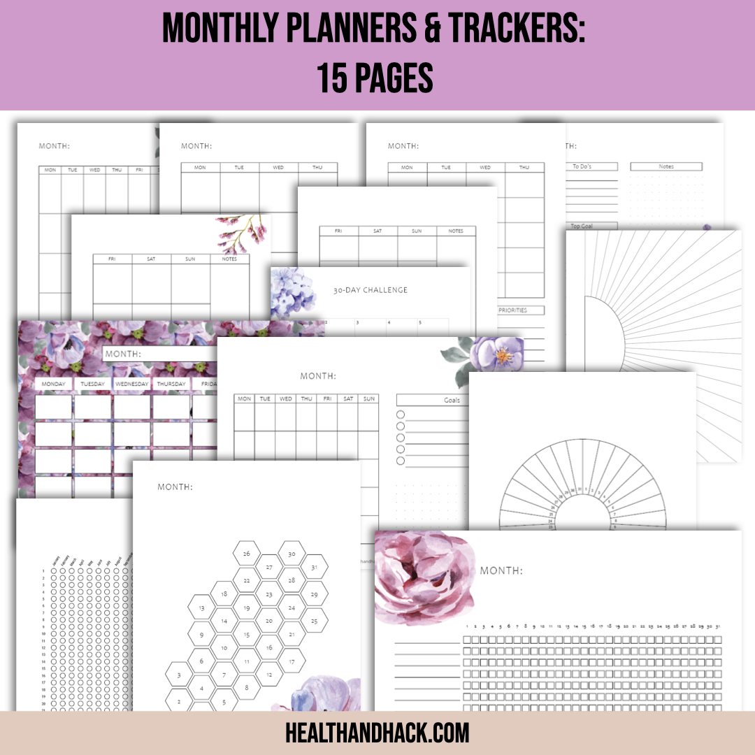 Printable Calendars & Blank Templates - Floral - Image 8