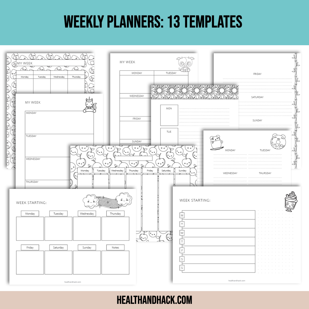 Printable Calendars & Blank Templates - Kawaii - Image 7