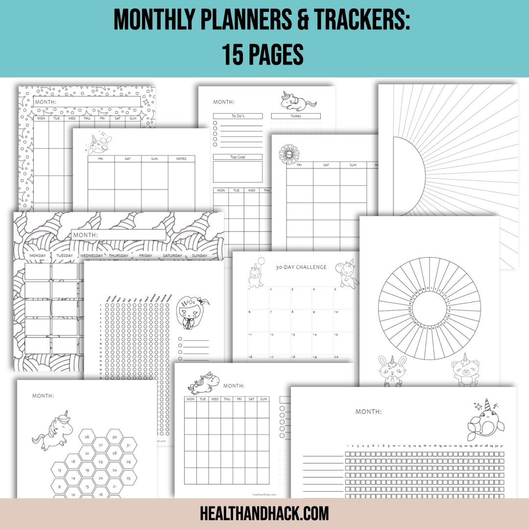 Printable Calendars & Blank Templates - Kawaii - Image 8
