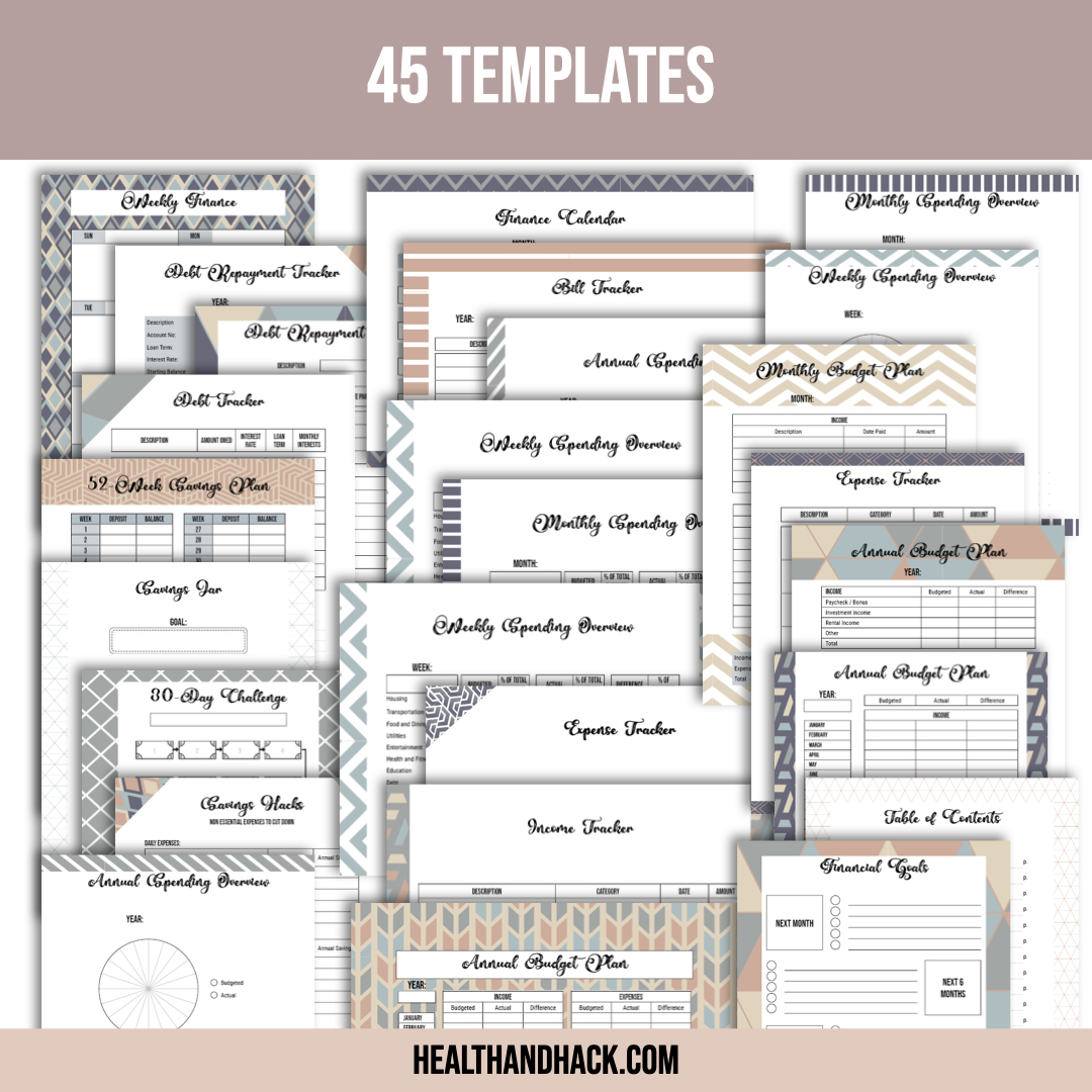 Printable Finance Planner - Retro - Image 2