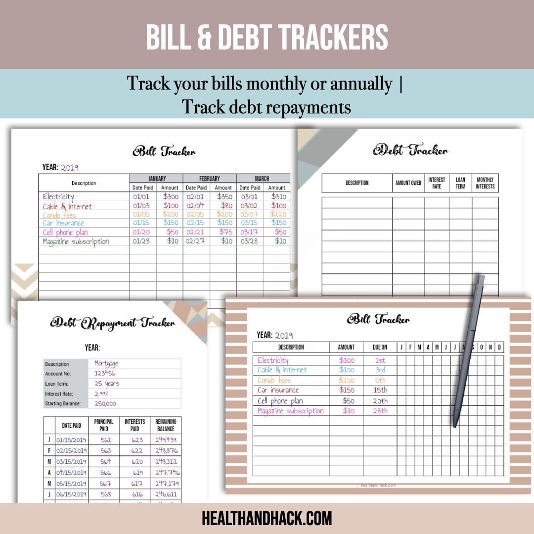 Printable Finance Planner - Retro - Image 7