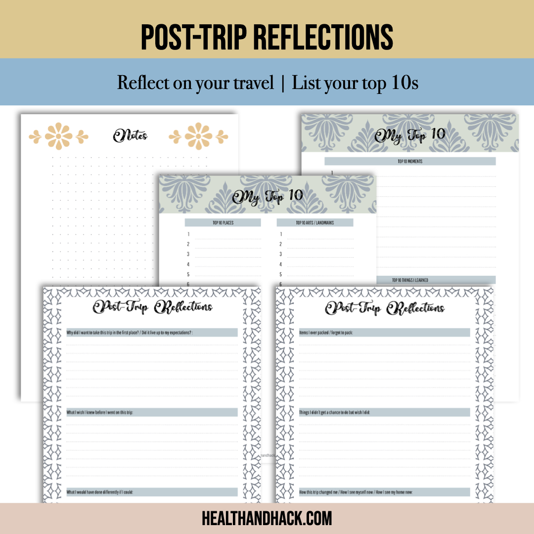 Printable Travel Journal - Damask - Image 8