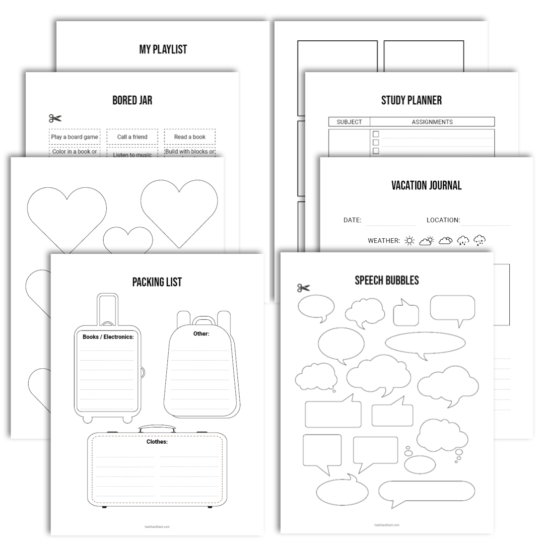Printable Bullet Journal For Kids - Minimalist