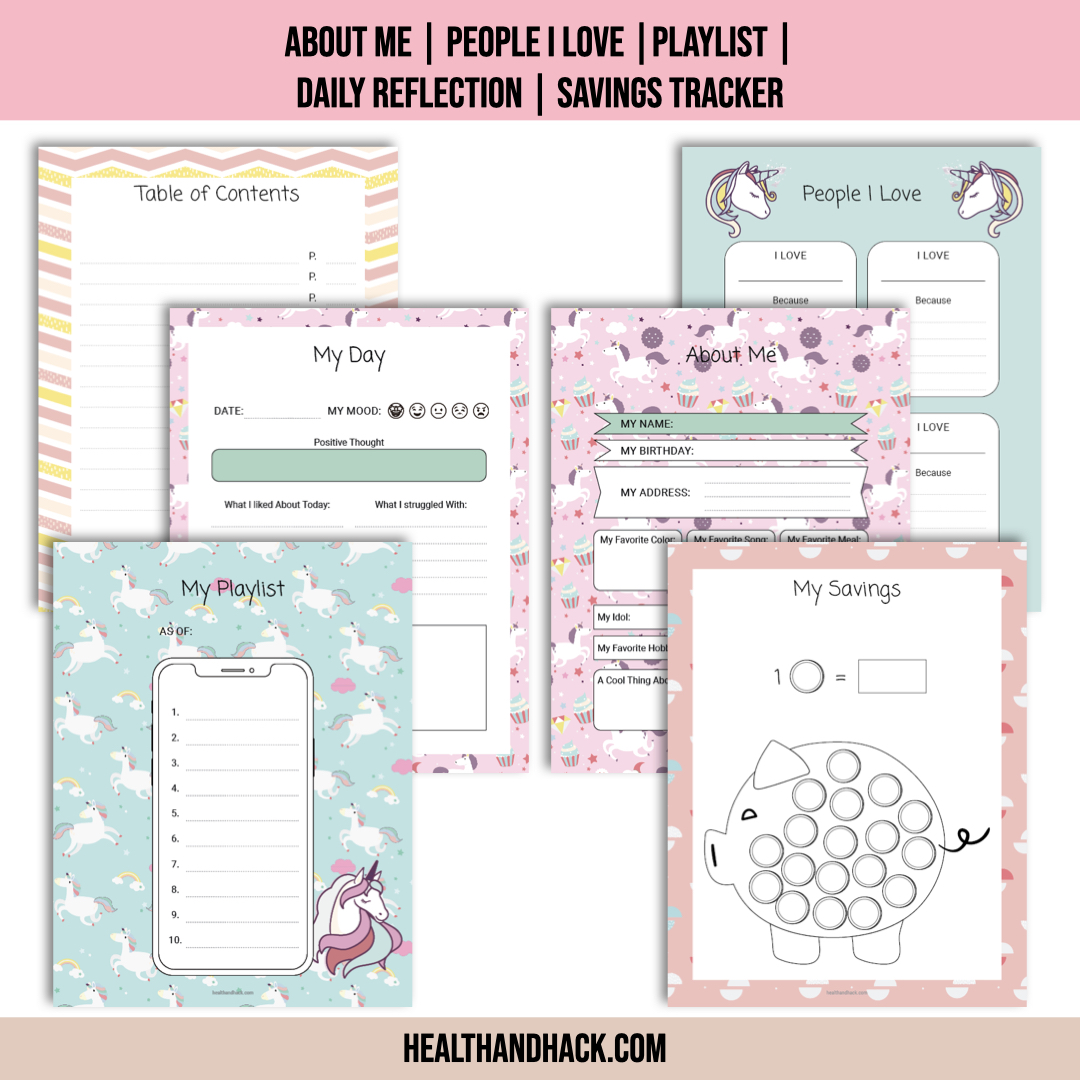 Printable Bullet Journal For Kids - Unicorns - Image 5