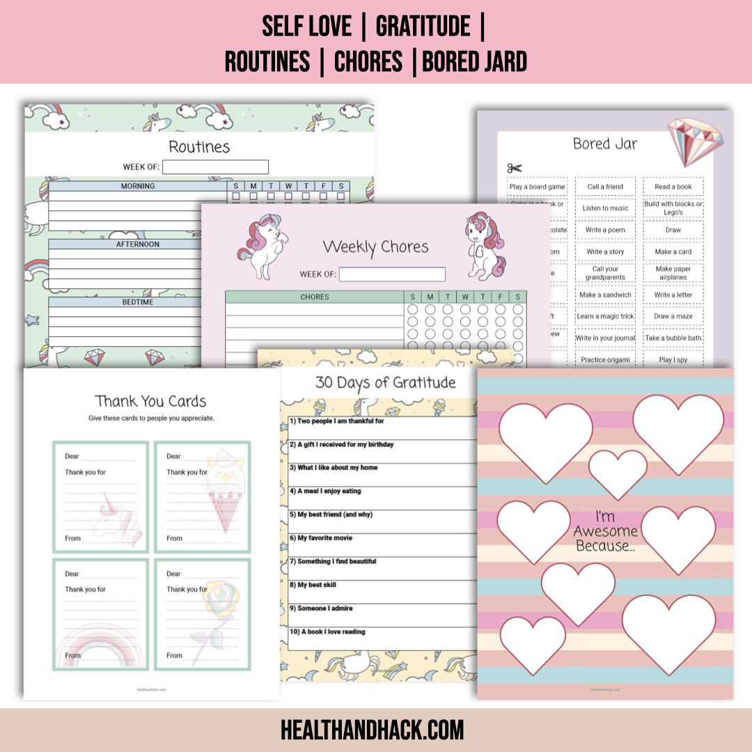 Printable Bullet Journal For Kids - Unicorns - Image 6