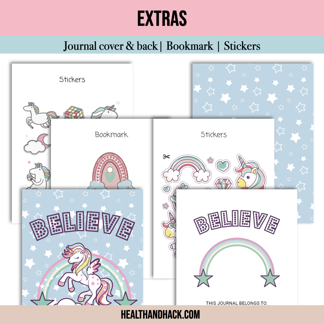 Printable Bullet Journal For Kids - Unicorns - Image 9
