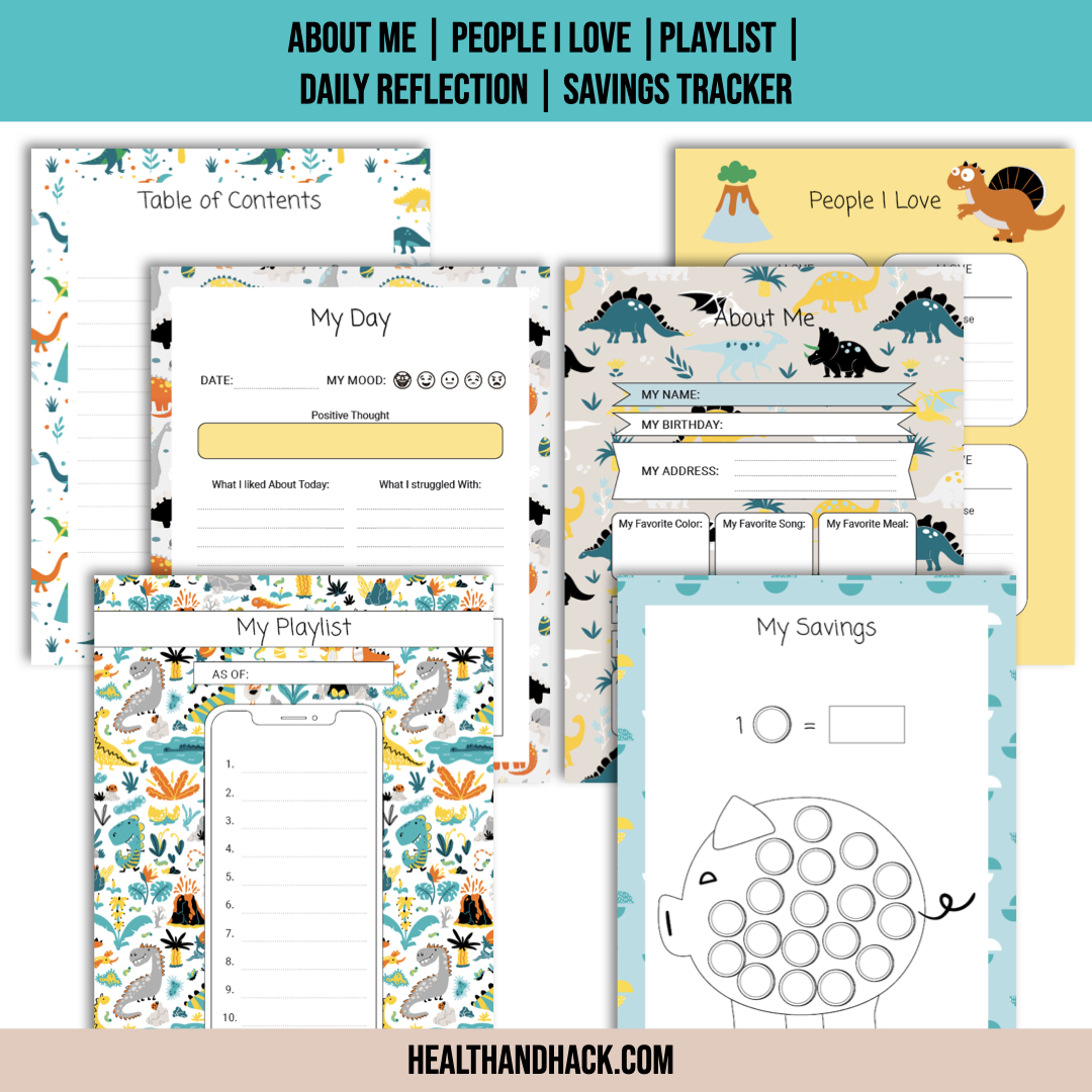 Printable Bullet Journal For Kids - Dinosaurs - Image 5