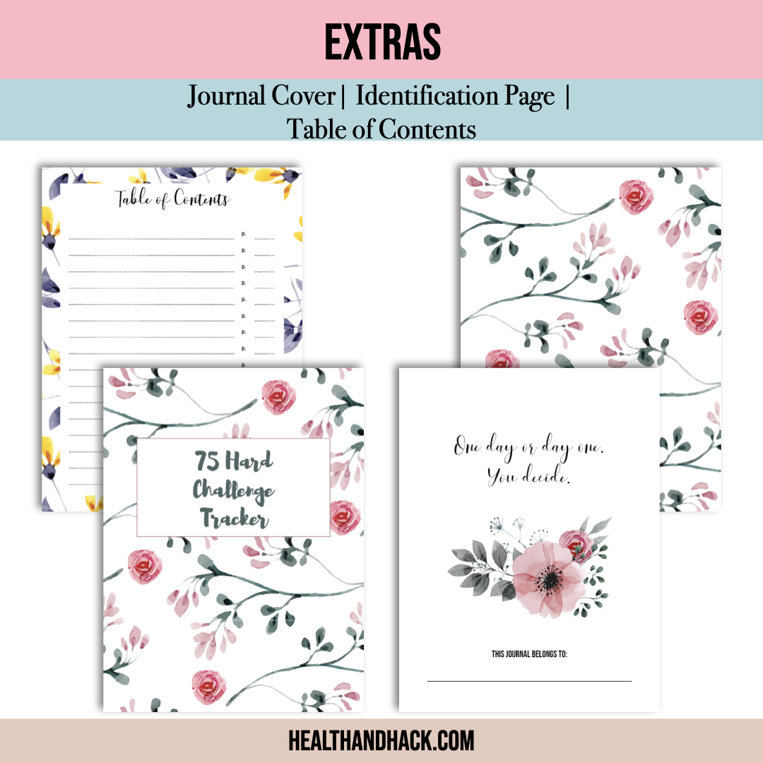 Printable 75-Day-Hard Challenge Tracker - Floral - Image 8