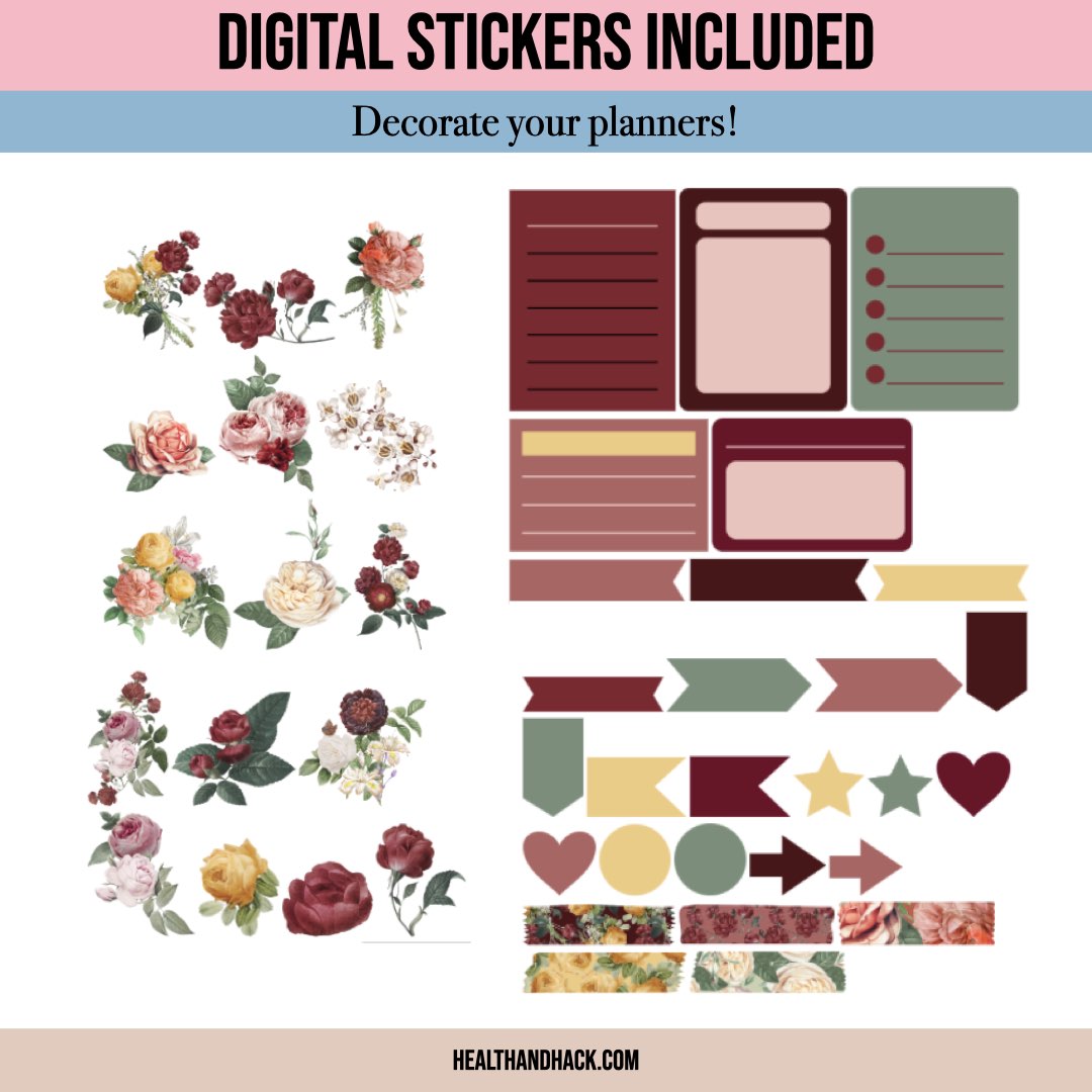 Digital Self Care Journal - Floral - Image 3