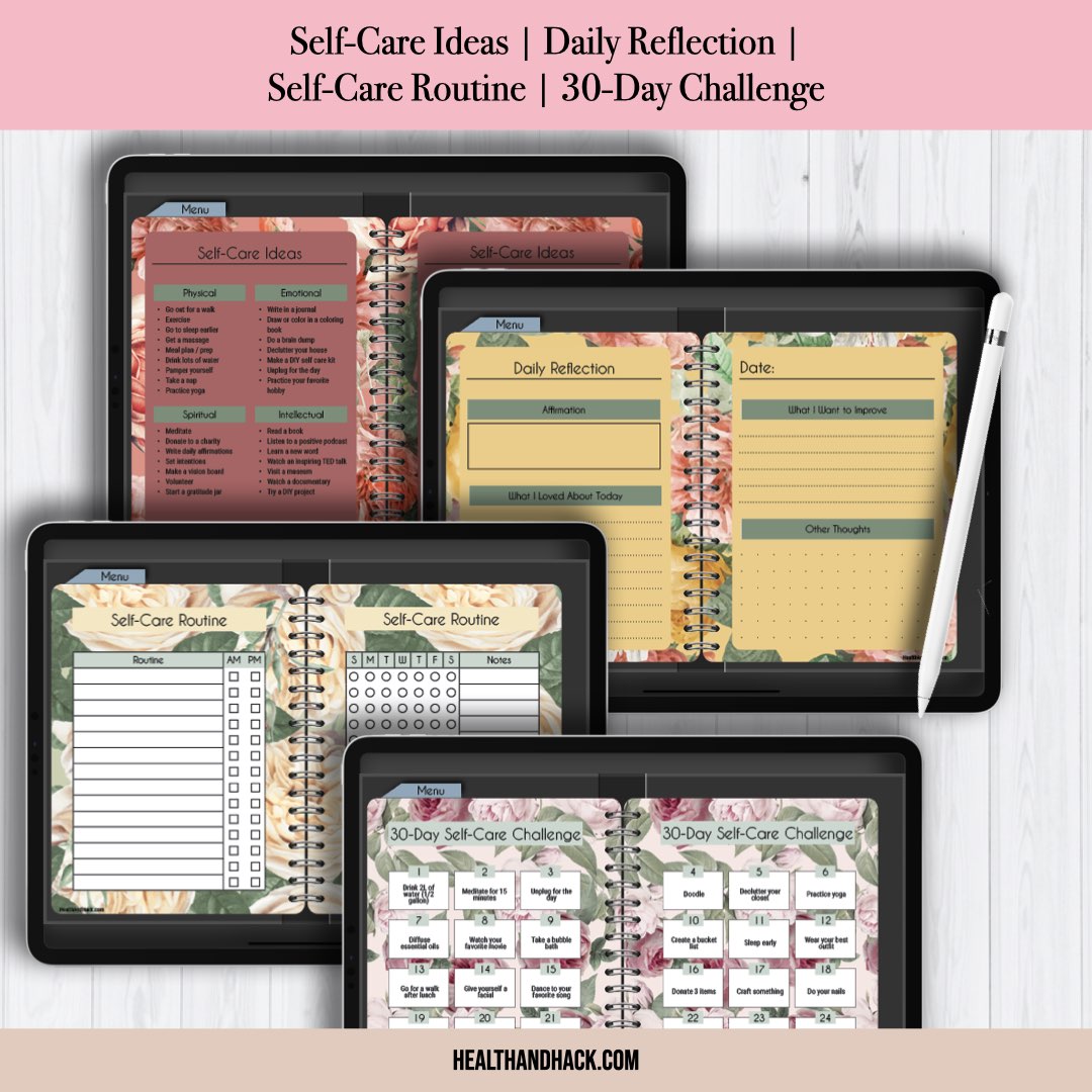 Digital Self Care Journal - Floral - Image 8
