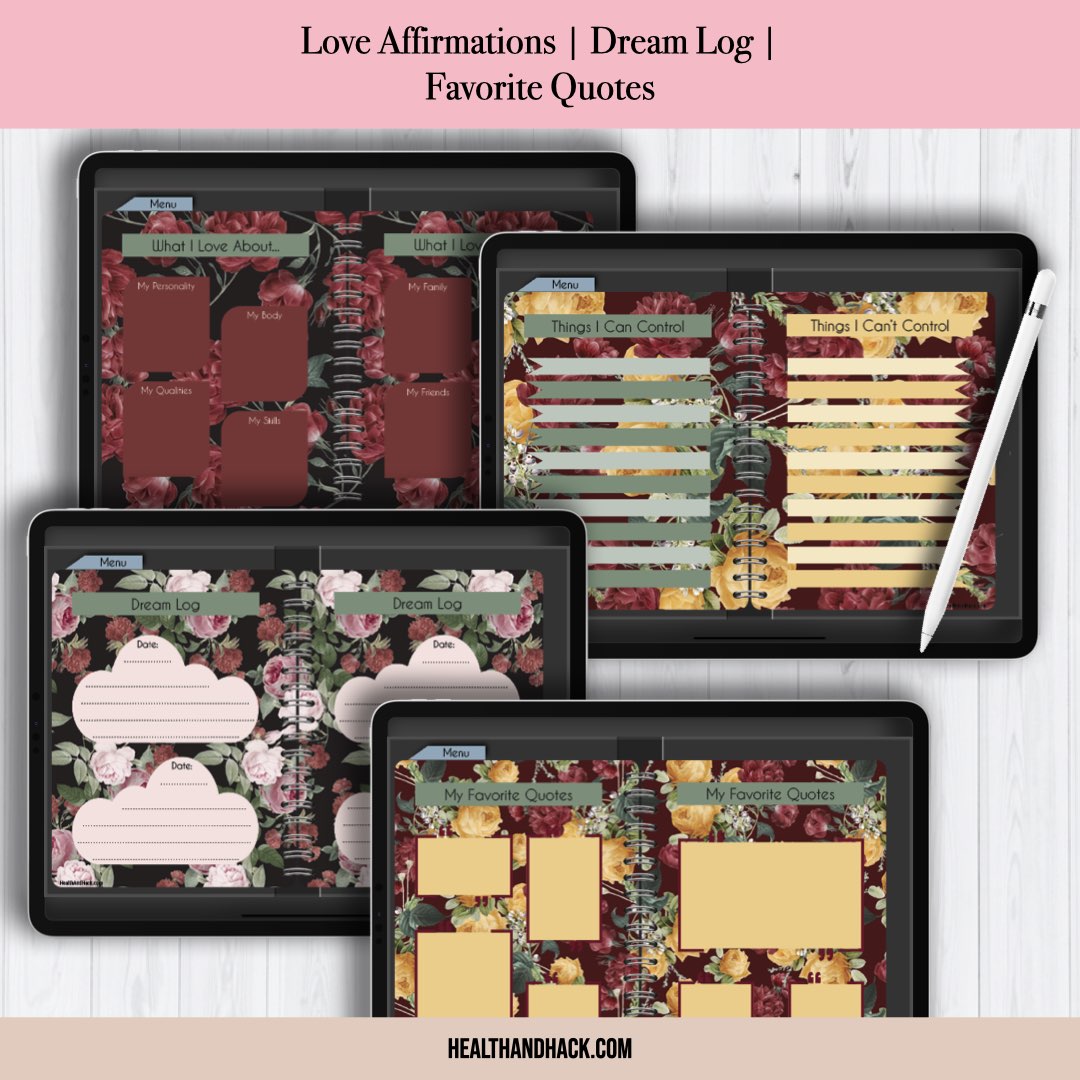 Digital Self Care Journal - Floral - Image 6