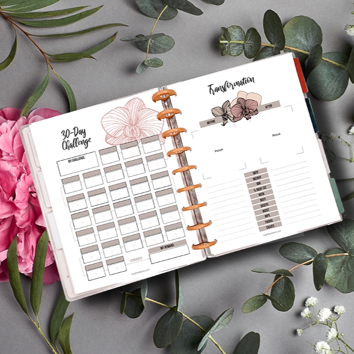 Printable Fitness Planner - Orchid Design
