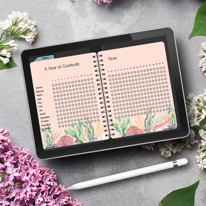 Digital Gratitude Journal - Ocean