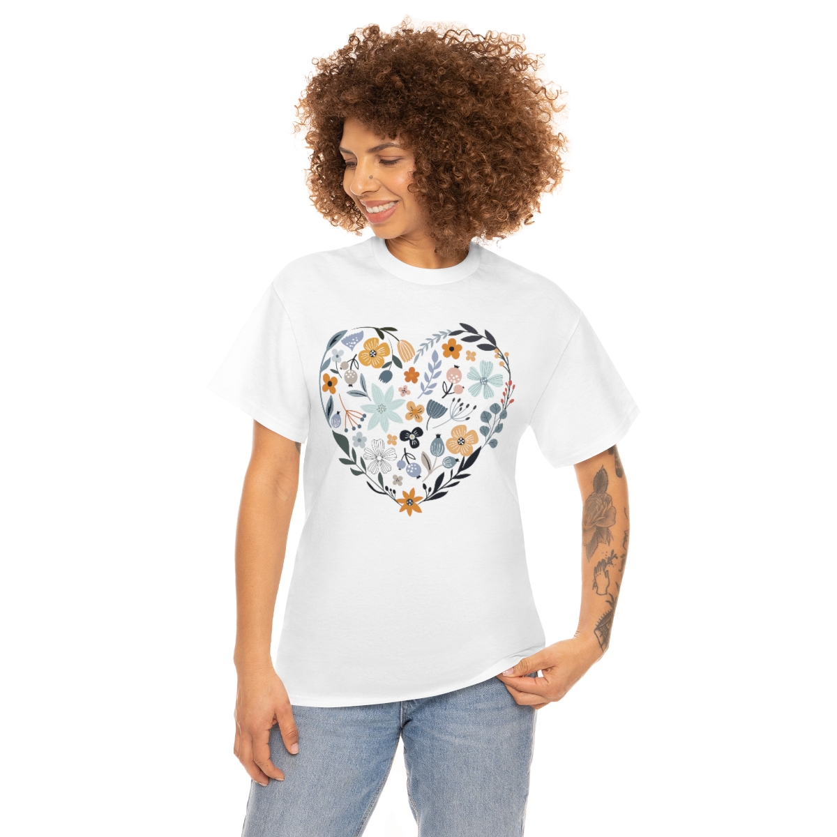 Floral Heart T-Shirt - Image 4